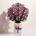 Birthday Cherry Blossom Pop-Up Card and Suncatcher Bouquet Bundle