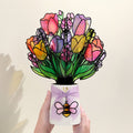 Springtime Bunny Suncatcher Card & Bouquet Bundle