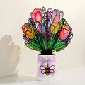 Springtime Bunny Suncatcher Card & Bouquet Bundle