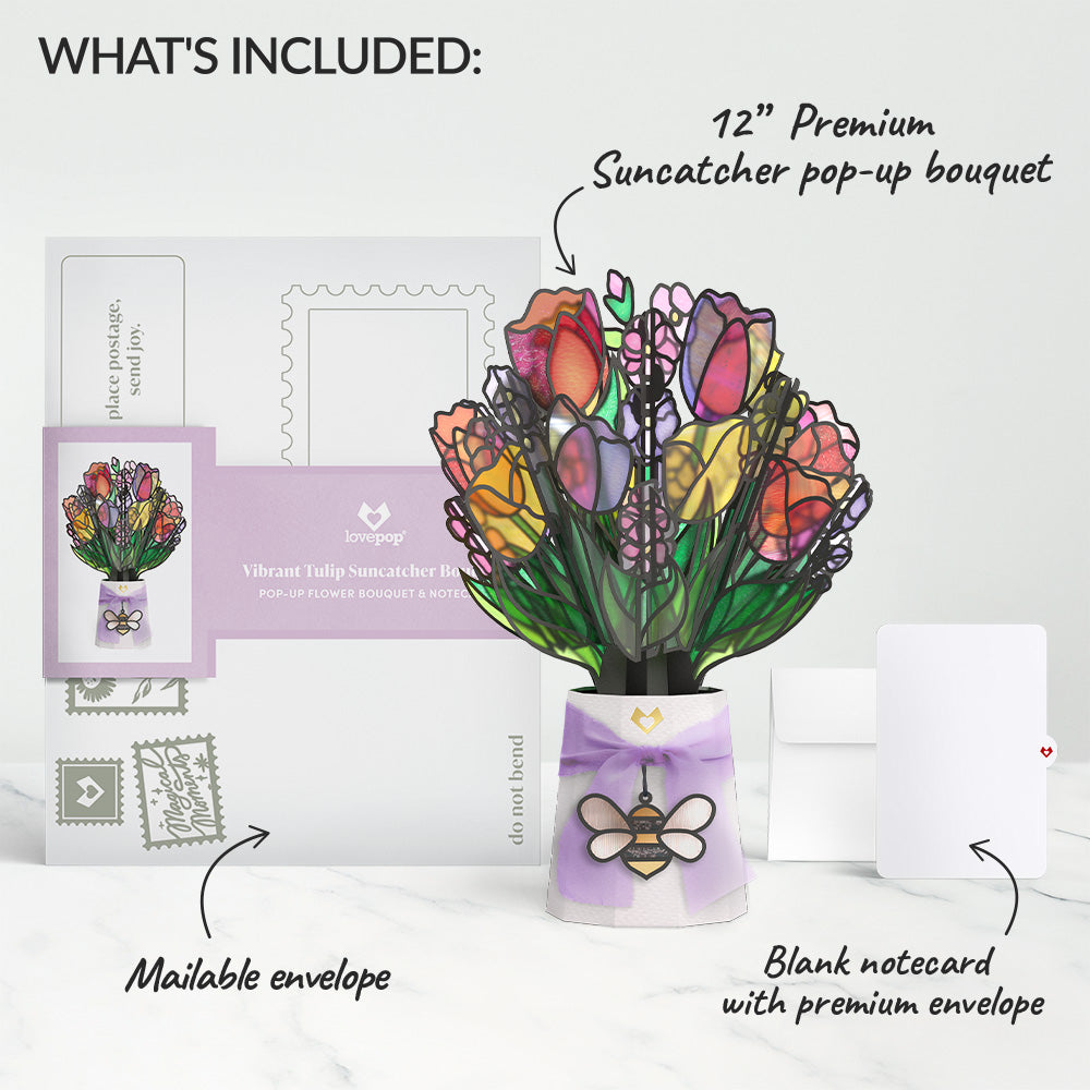 Vibrant Tulip Suncatcher Bouquet