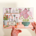 Blossom Flower Shop Card with Mini Bouquet