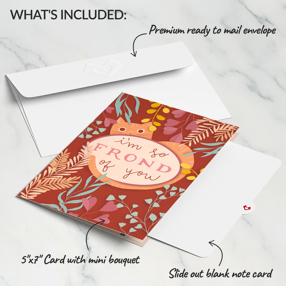 So Frond of You Card with Mini Bouquet