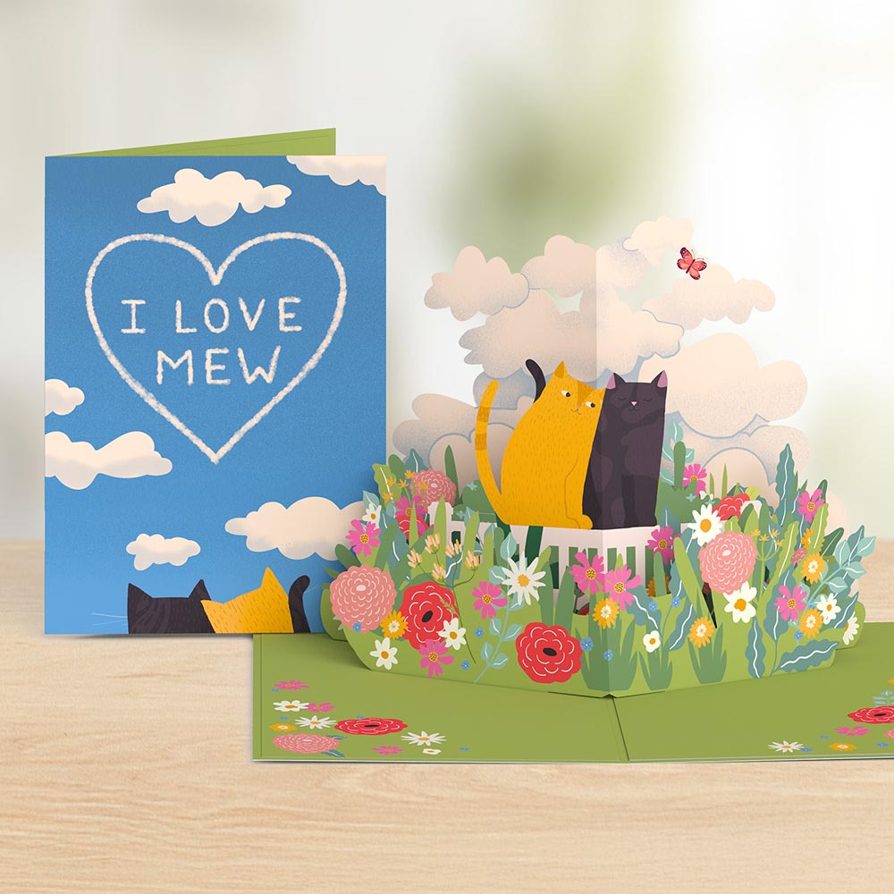 I Love Mew Cats Pop-Up Card