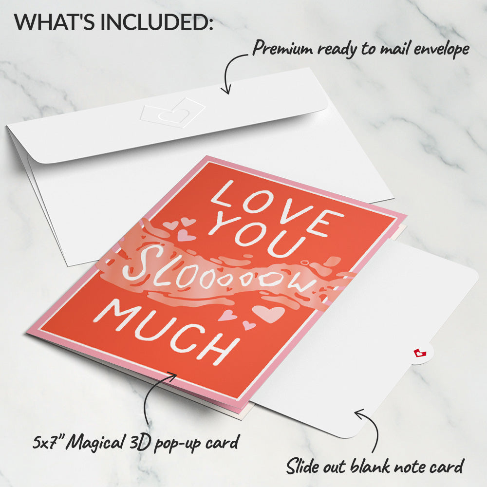 Love You Slow Much Snail Pop-Up Card