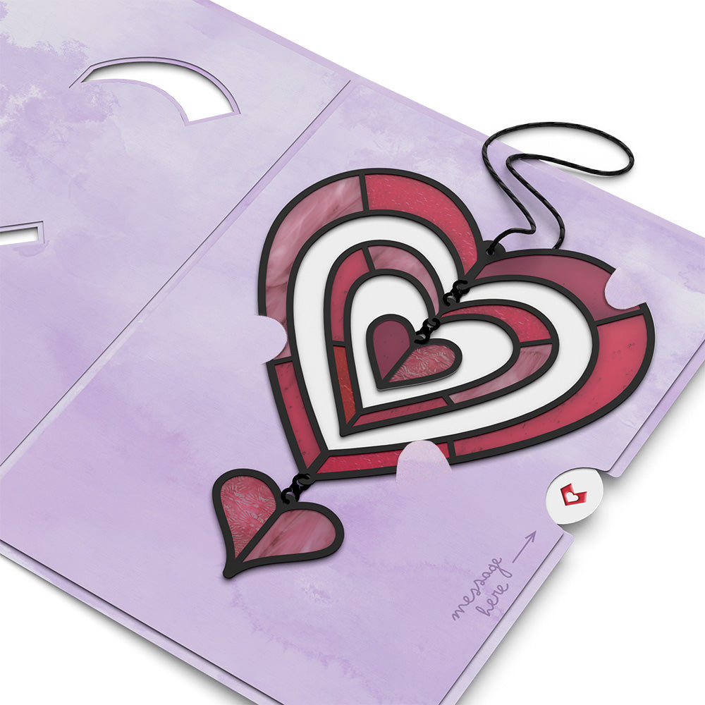 Spinning Heart Suncatcher Card