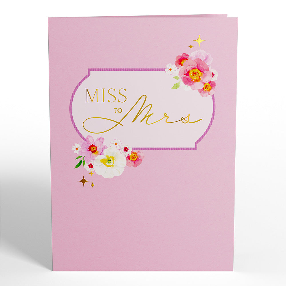 Miss to Mrs. Pop-Up Card