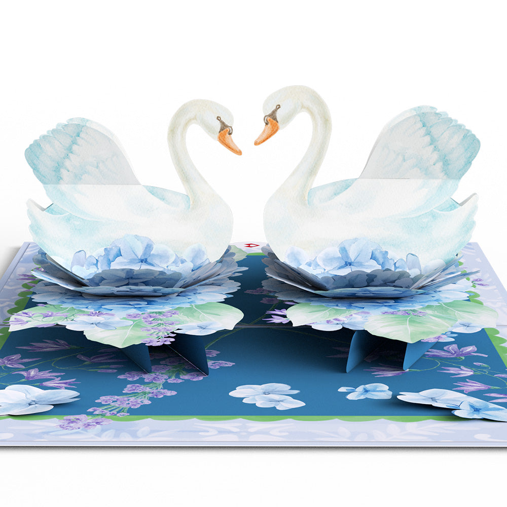 Always and Forever Swans Pop-Up Card