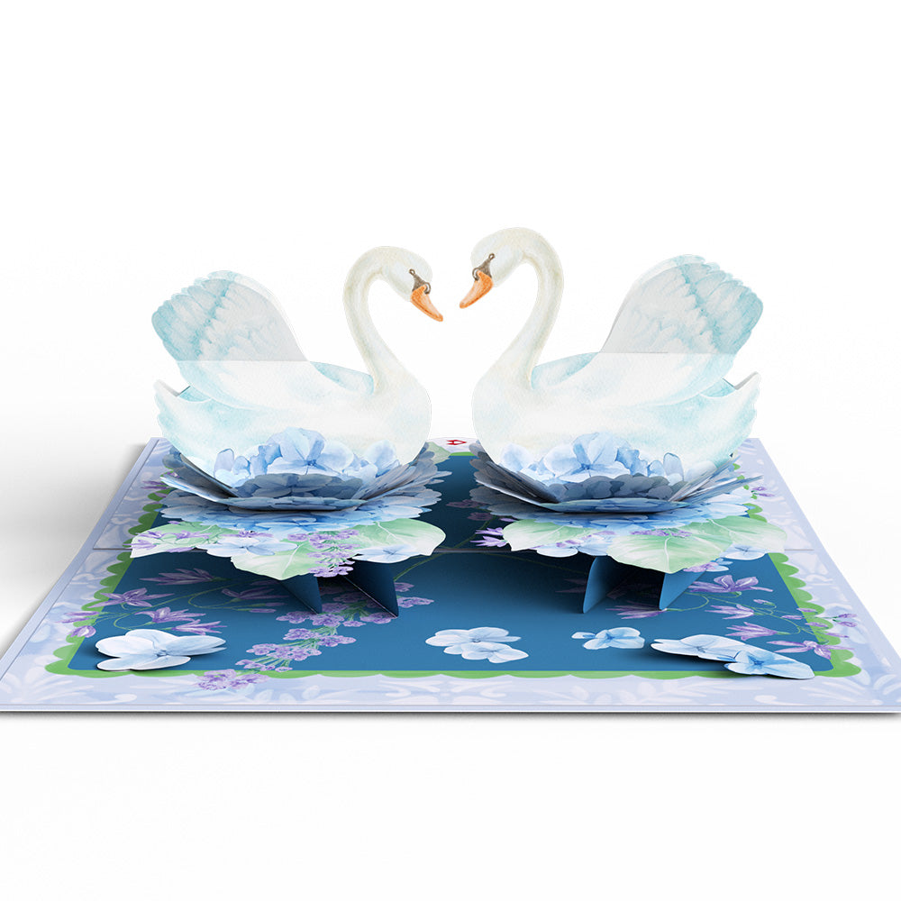 Always and Forever Swans Pop-Up Card