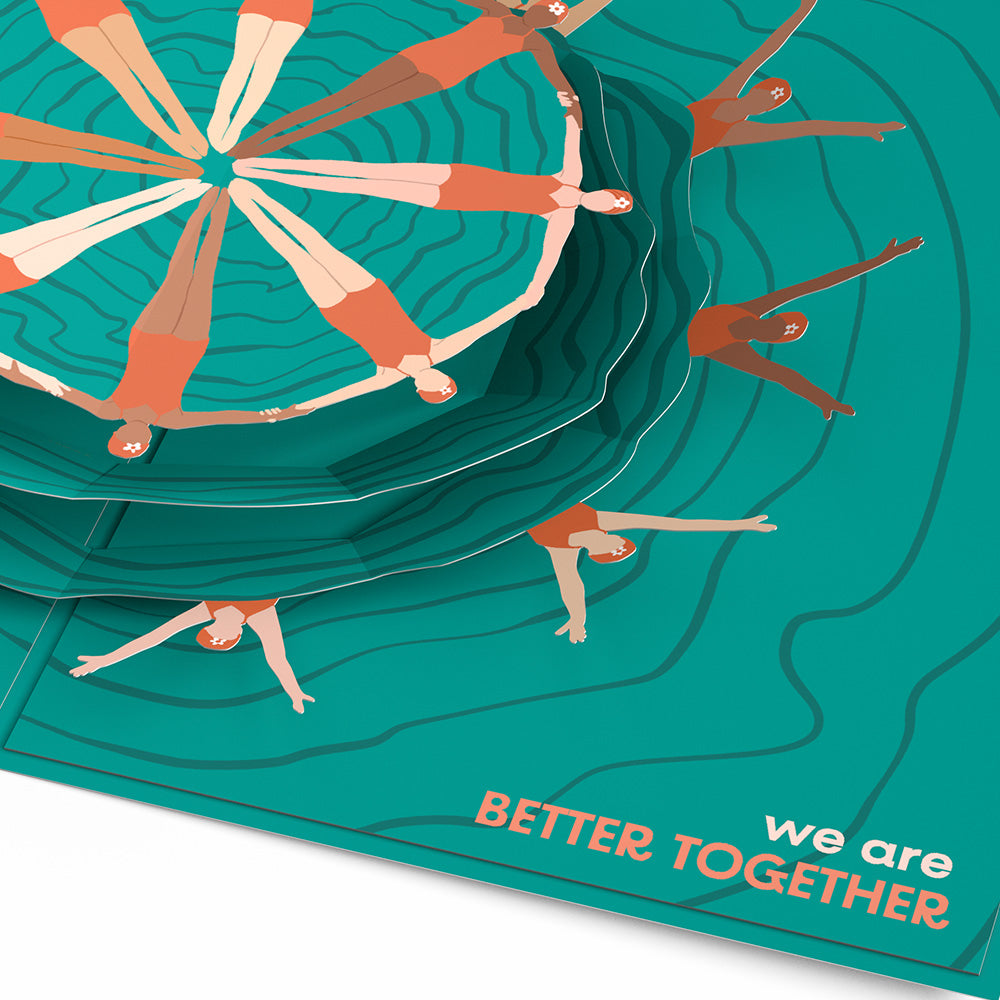 Better Together Artistic Swimmers Pop-Up Card