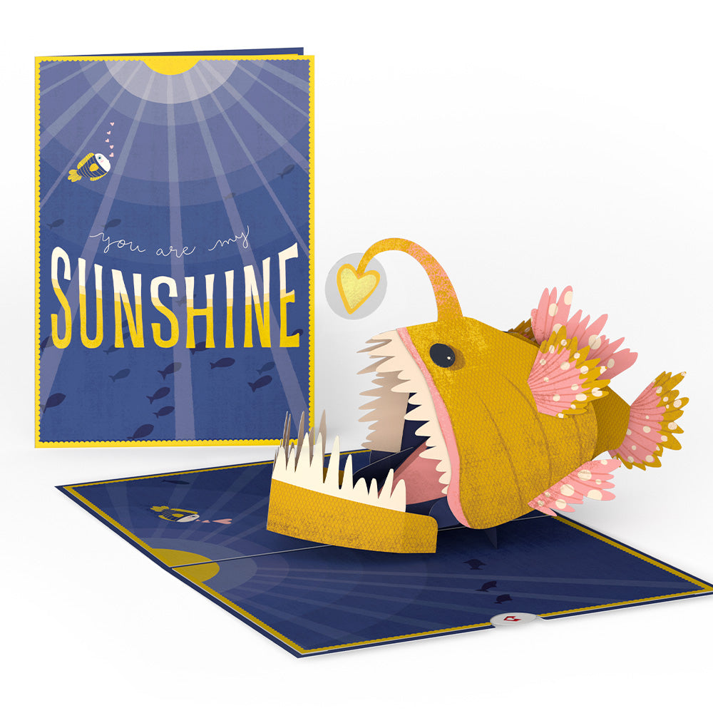 You Are My Sunshine Anglerfish Pop-Up Card