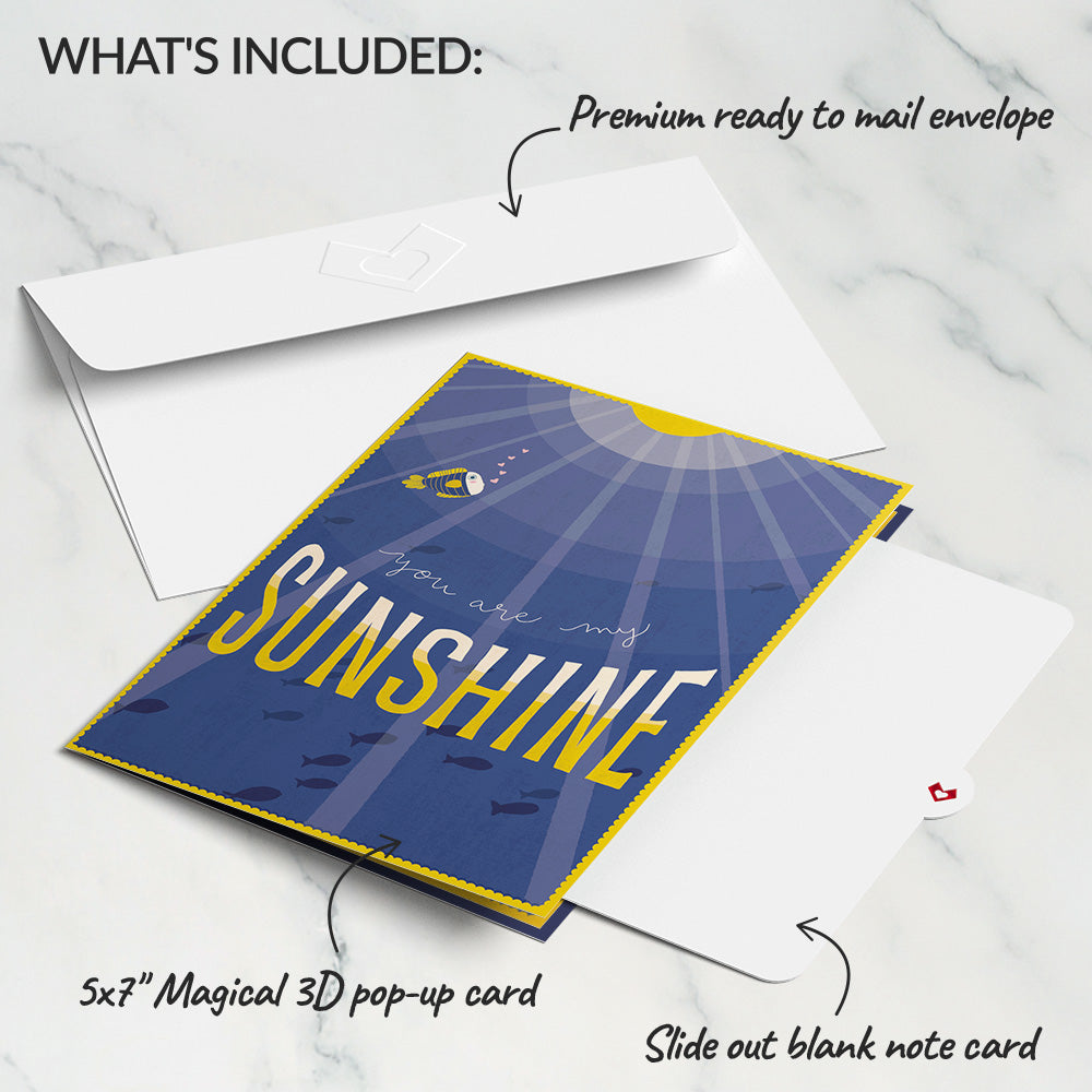 You Are My Sunshine Anglerfish Pop-Up Card