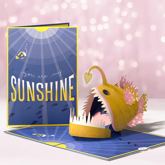 You Are My Sunshine Anglerfish Pop-Up Card
