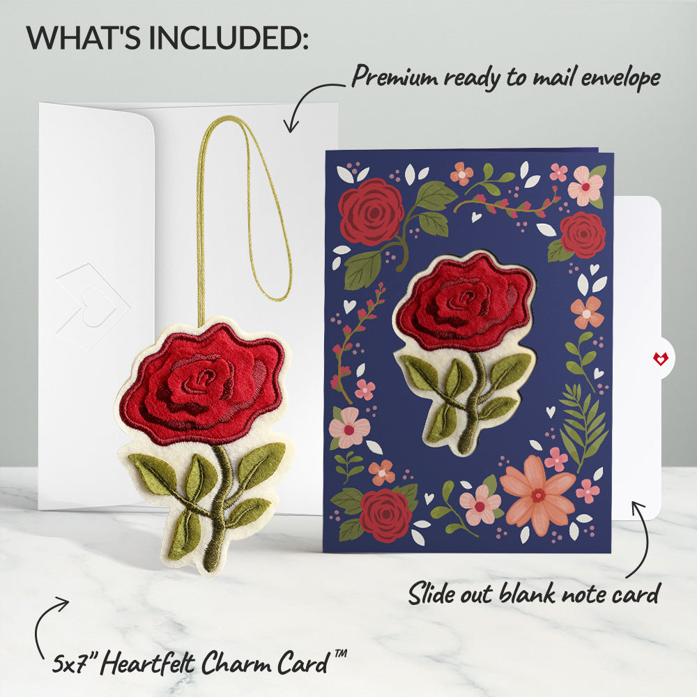 Everlasting Rose HeartFelt Charm Card™
