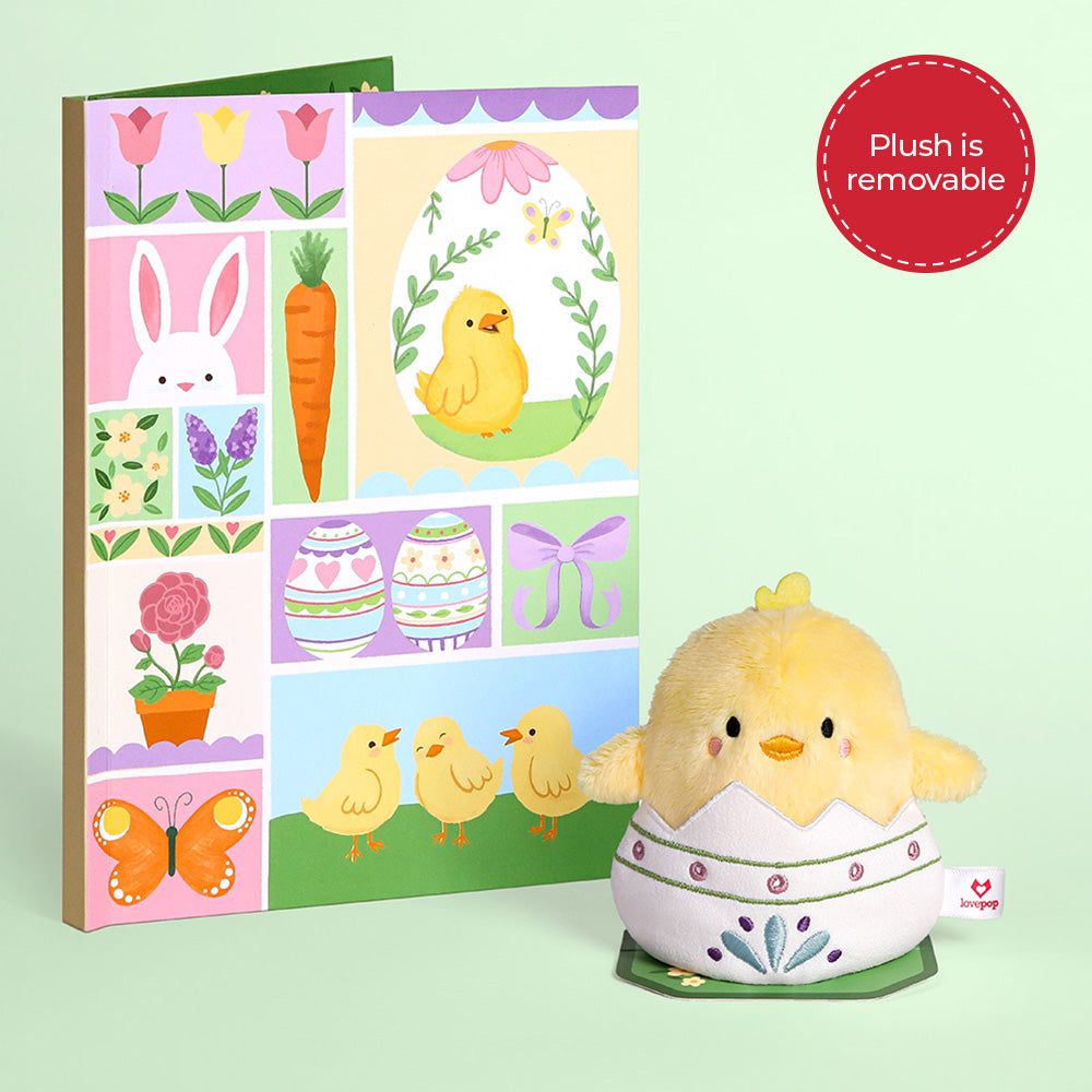 Spring Chick Plushpop Card