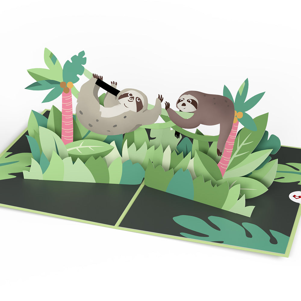 Tree Top Sloths Pop-Up Card