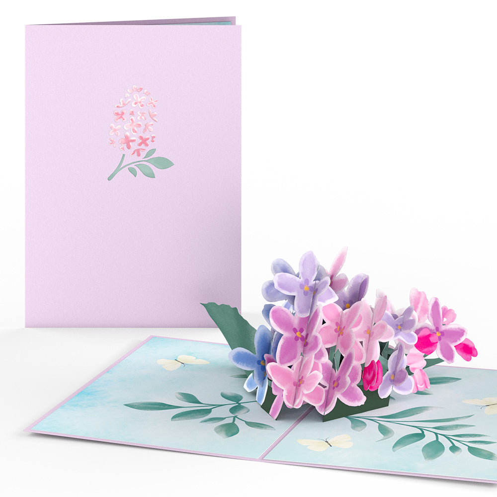 Purple Lilacs Pop-up Card