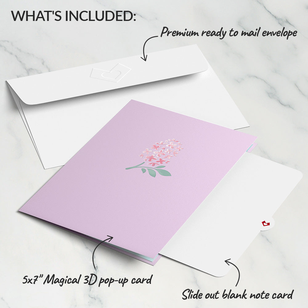 Purple Lilacs Pop-up Card