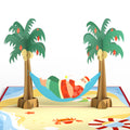 Beach Santa Pop-Up Card