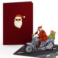 Santa Motorcycle Pop-Up Card