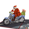 Santa Motorcycle Pop-Up Card