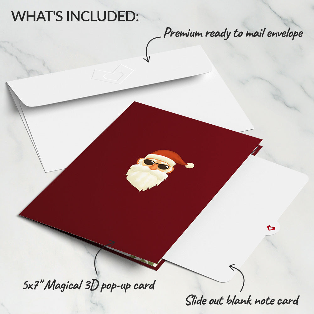Santa Motorcycle Pop-Up Card