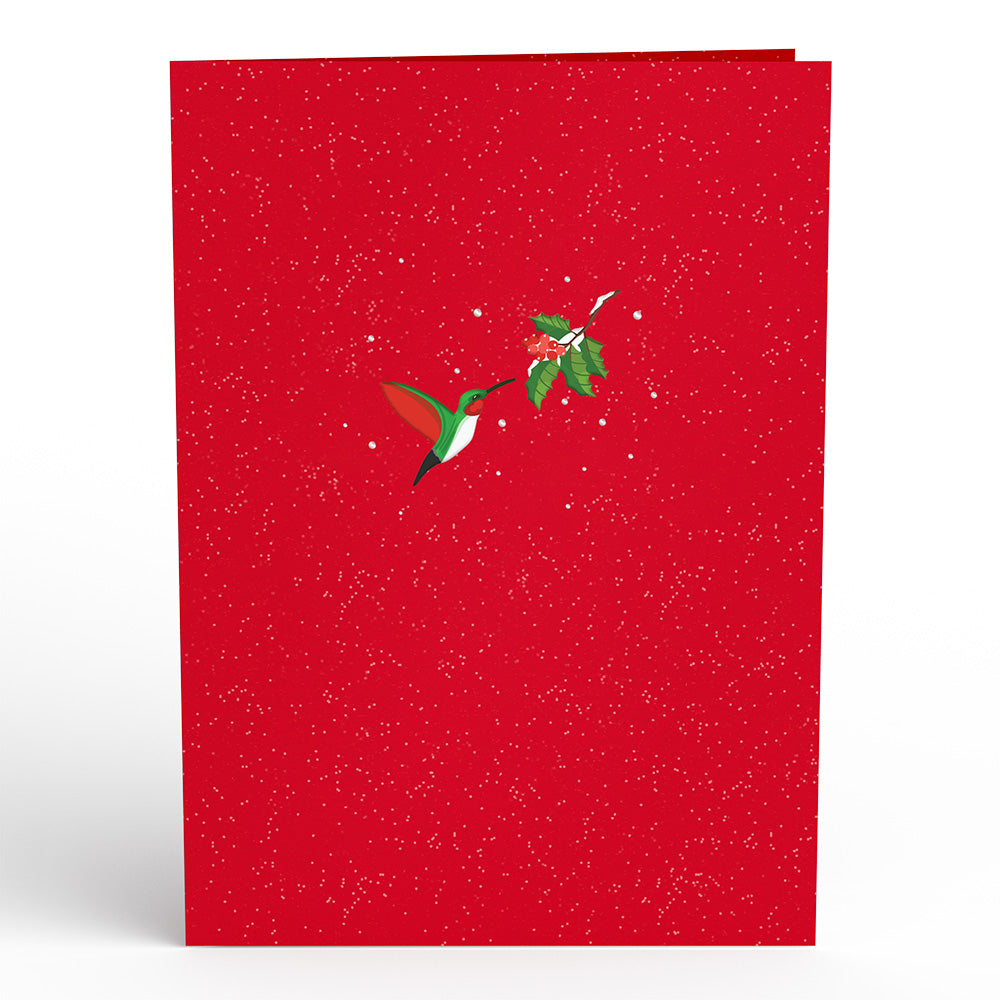 Winter Hummingbird Pop-Up Card