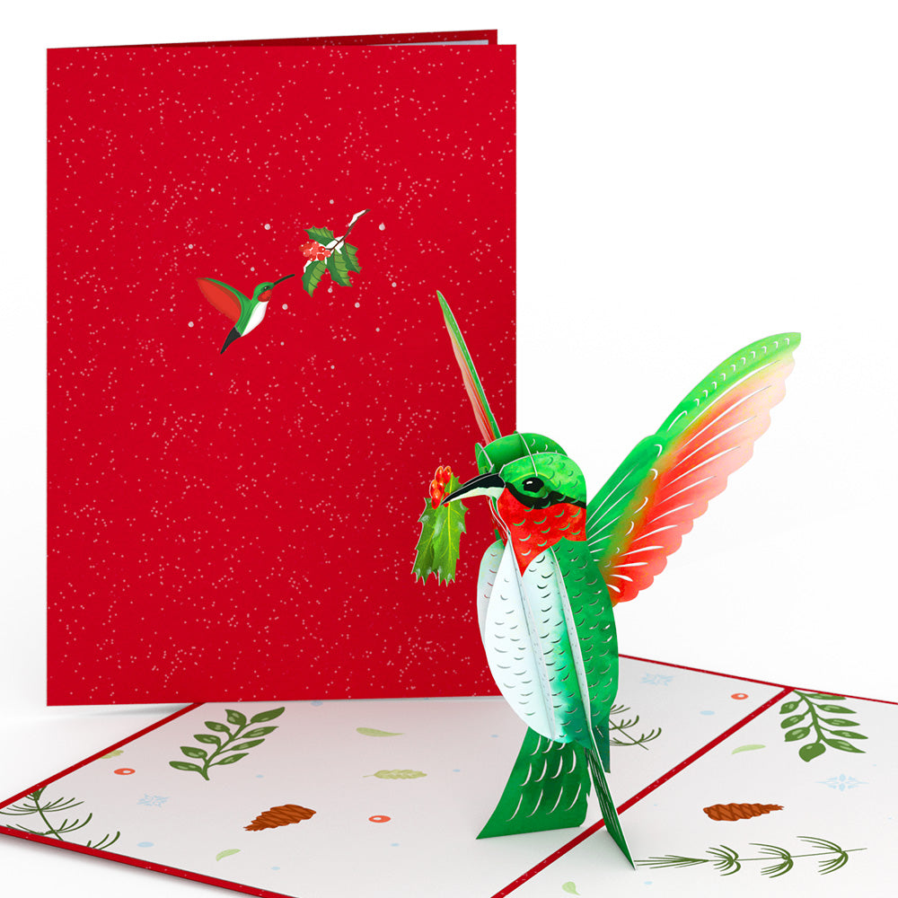 Winter Hummingbird Pop-Up Card