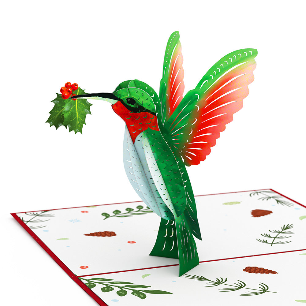 Winter Hummingbird Pop-Up Card