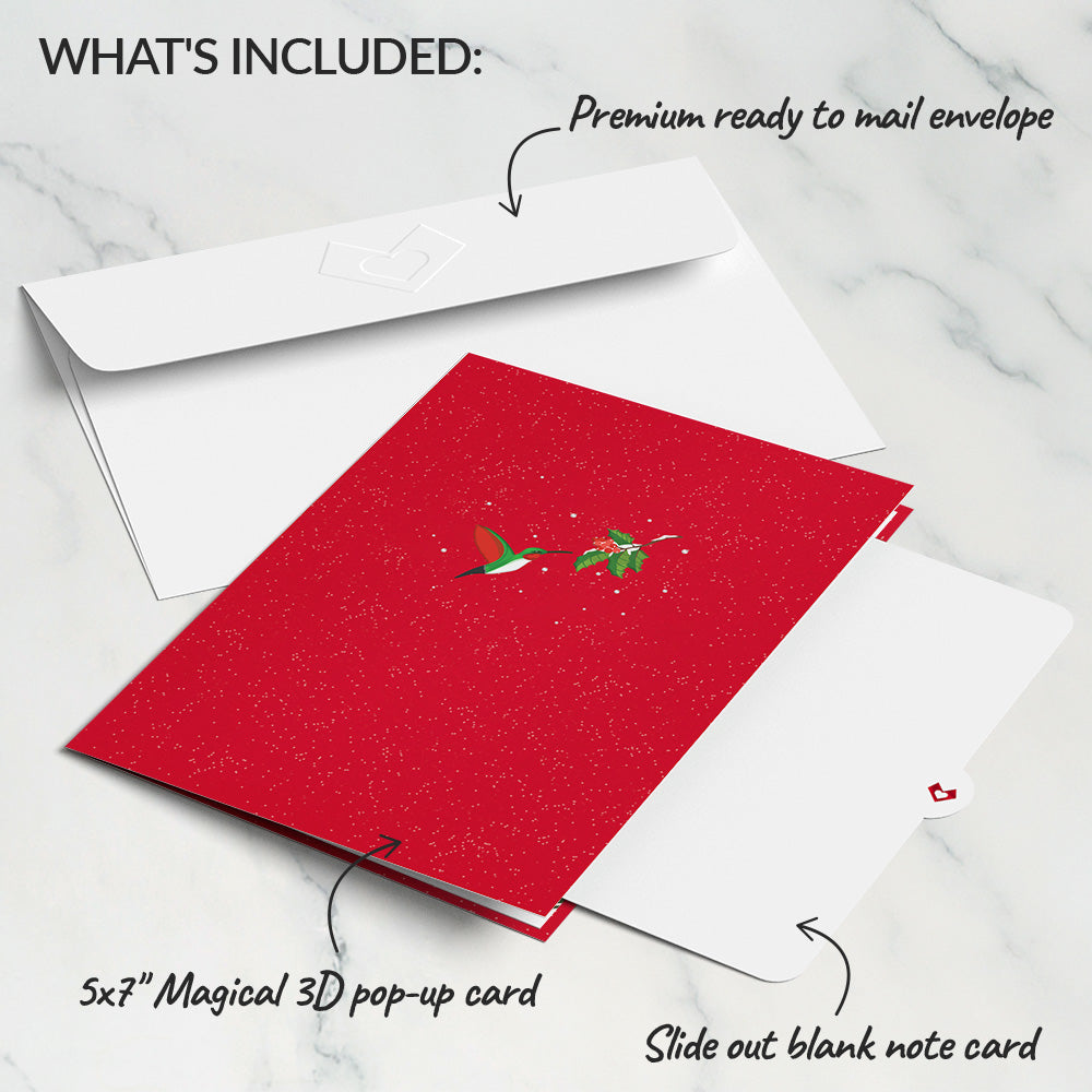 Winter Hummingbird Pop-Up Card