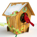 Cardinal Birdhouse Pop-Up Card
