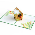 Cardinal Birdhouse Pop-Up Card