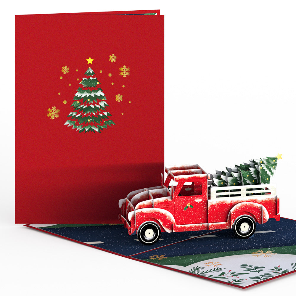 Classic Christmas Truck Pop-Up Card