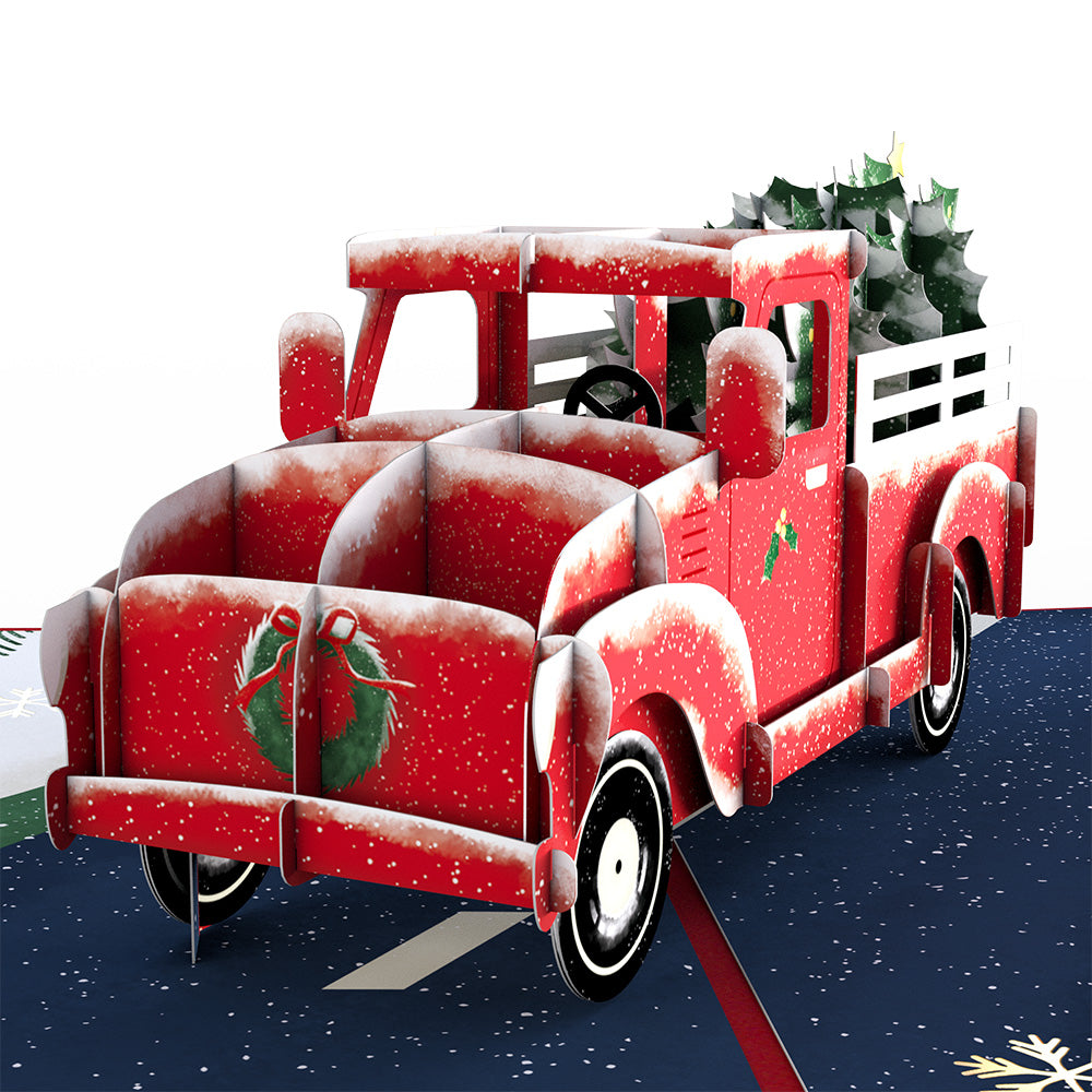 Classic Christmas Truck Pop-Up Card