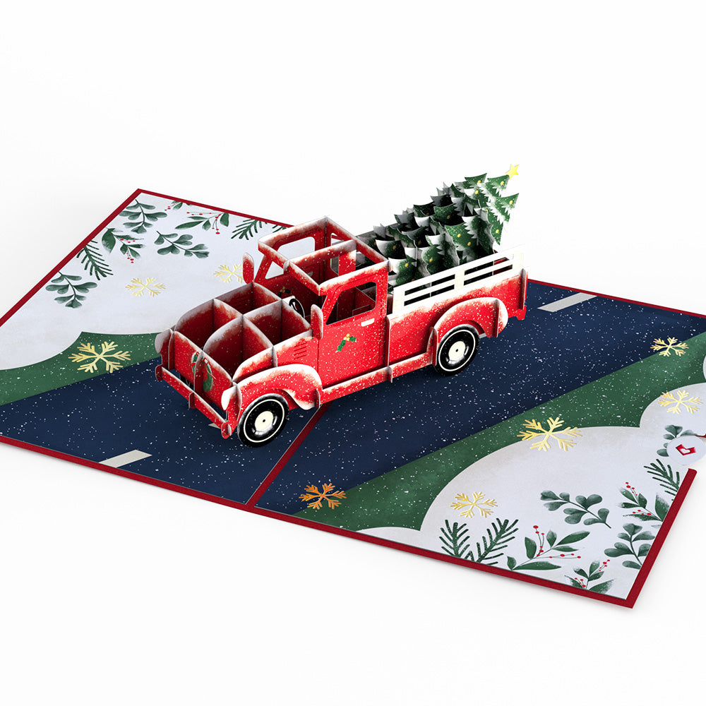 Classic Christmas Truck Pop-Up Card