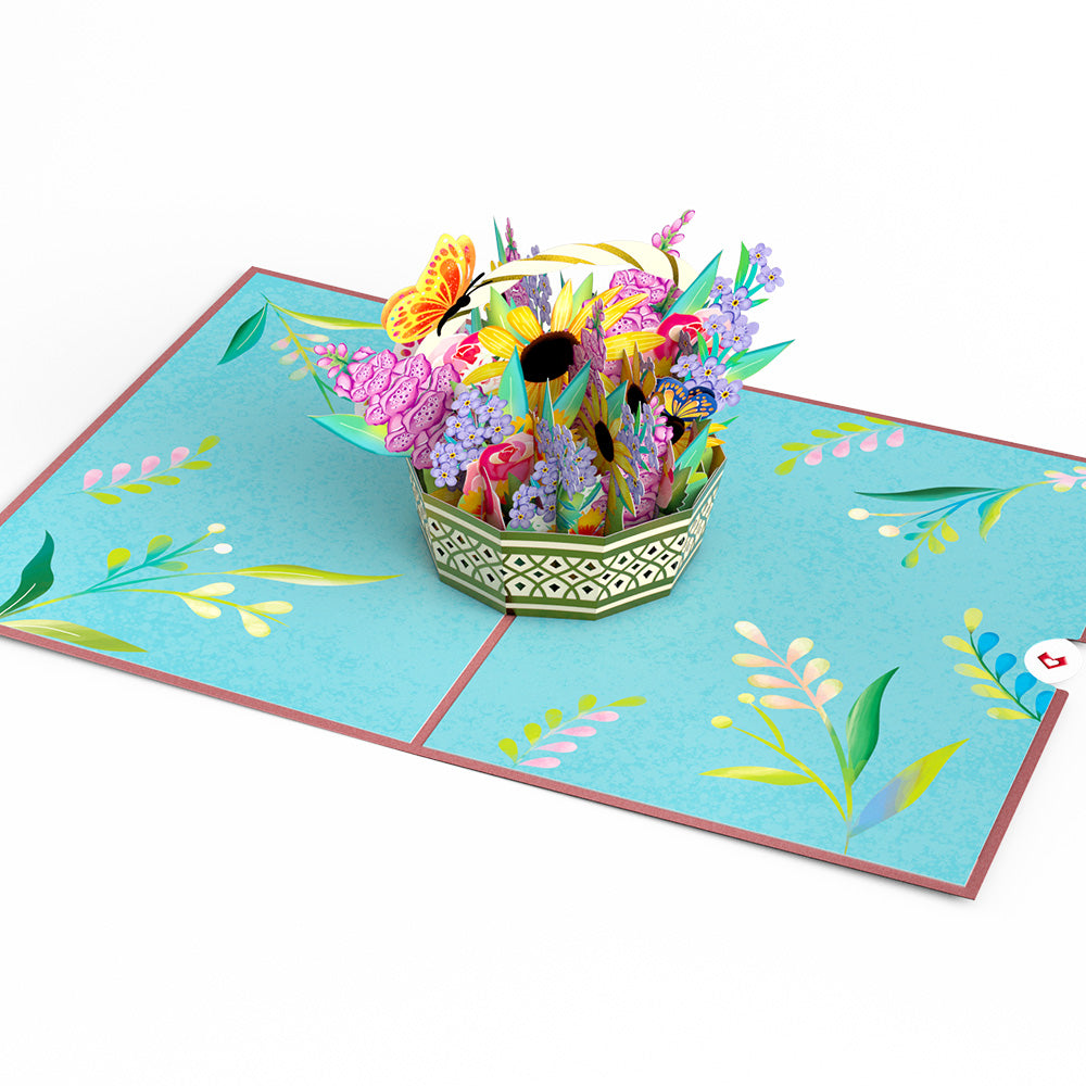 Summer Blossoms Basket Pop-Up Card