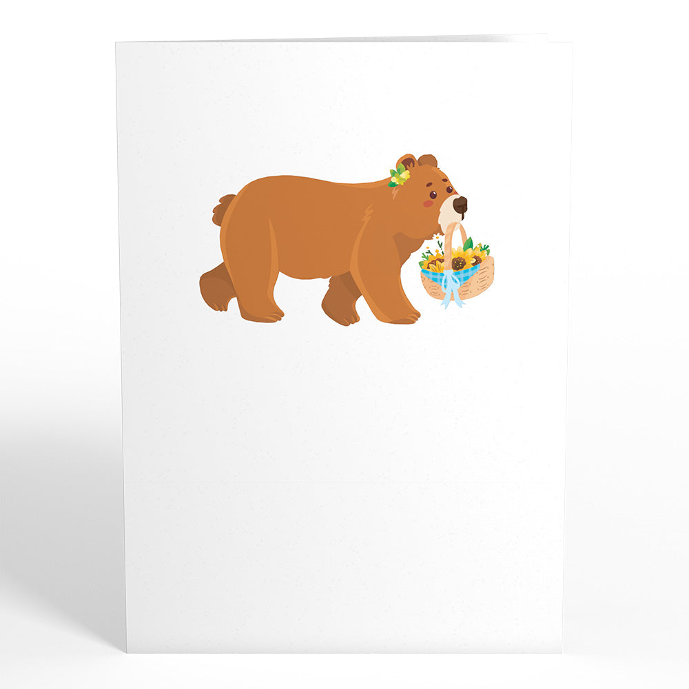 Spring Bear Basket Pop-Up Card