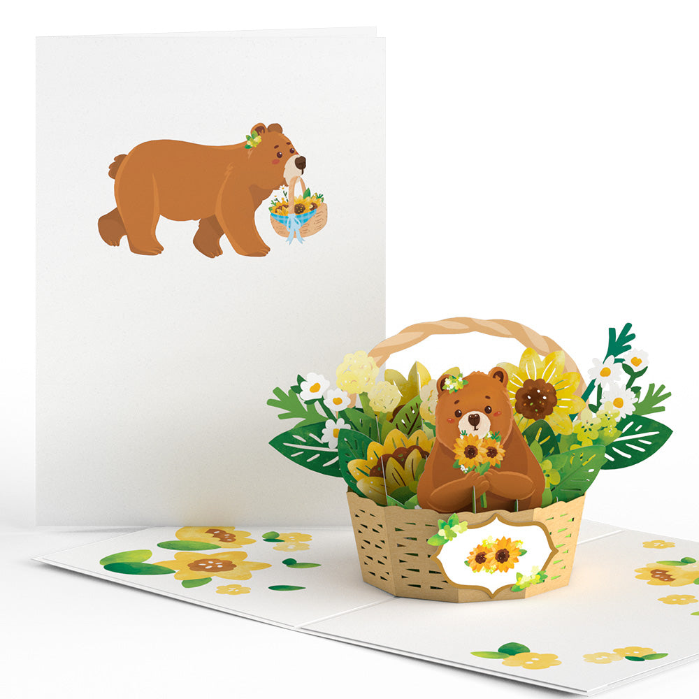 Spring Bear Basket Pop-Up Card