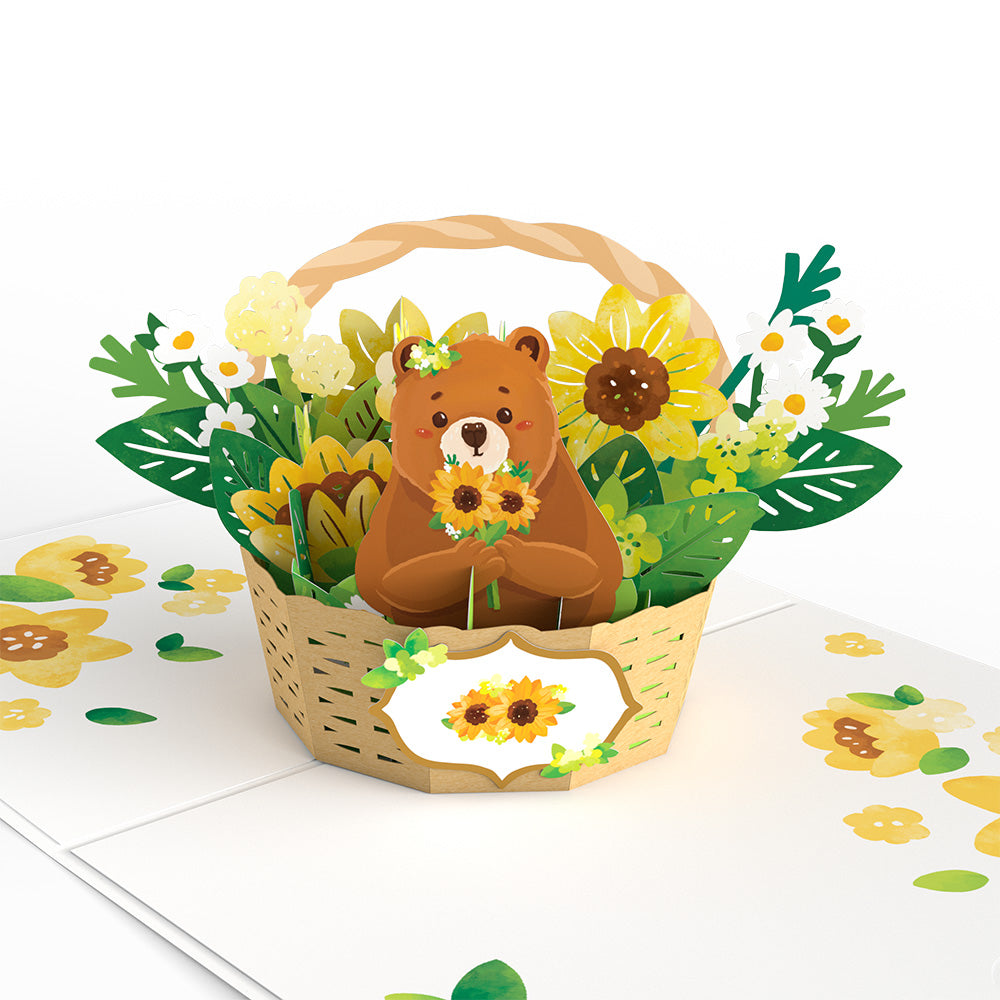 Spring Bear Basket Pop-Up Card