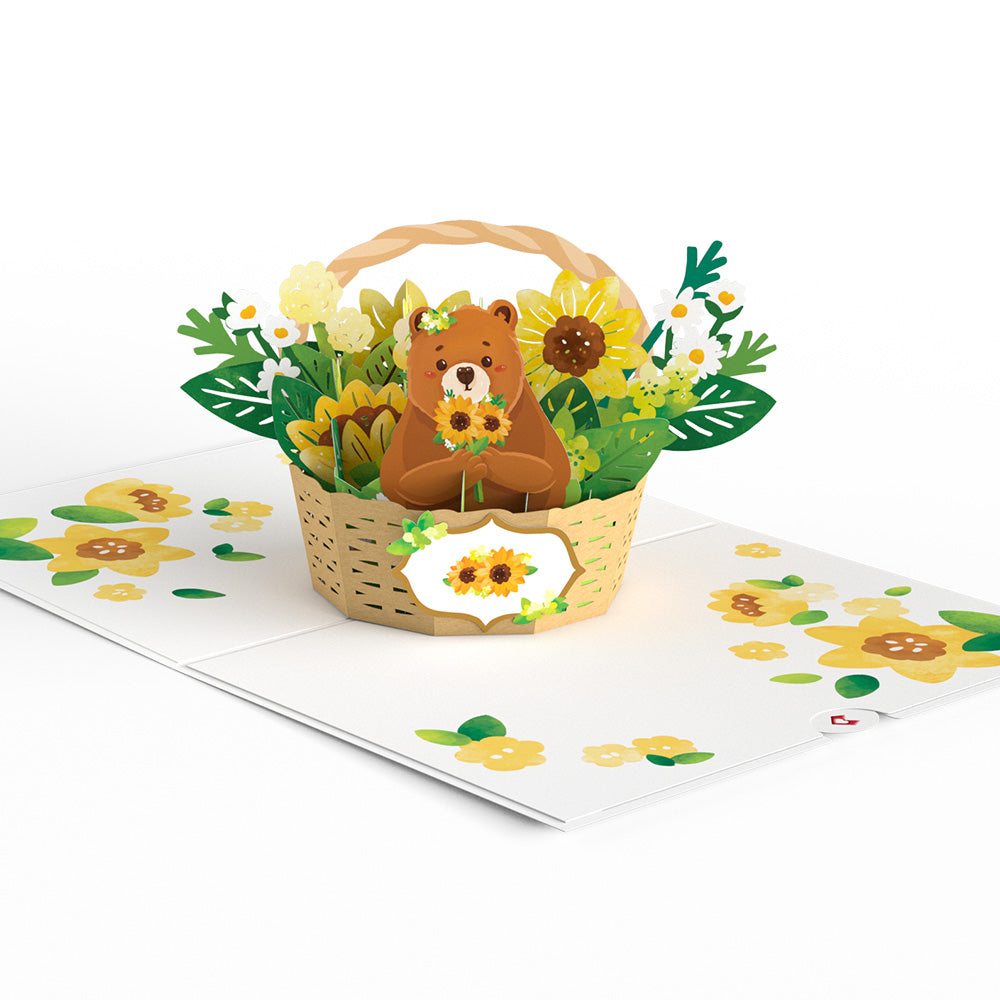 Spring Bear Basket Pop-Up Card