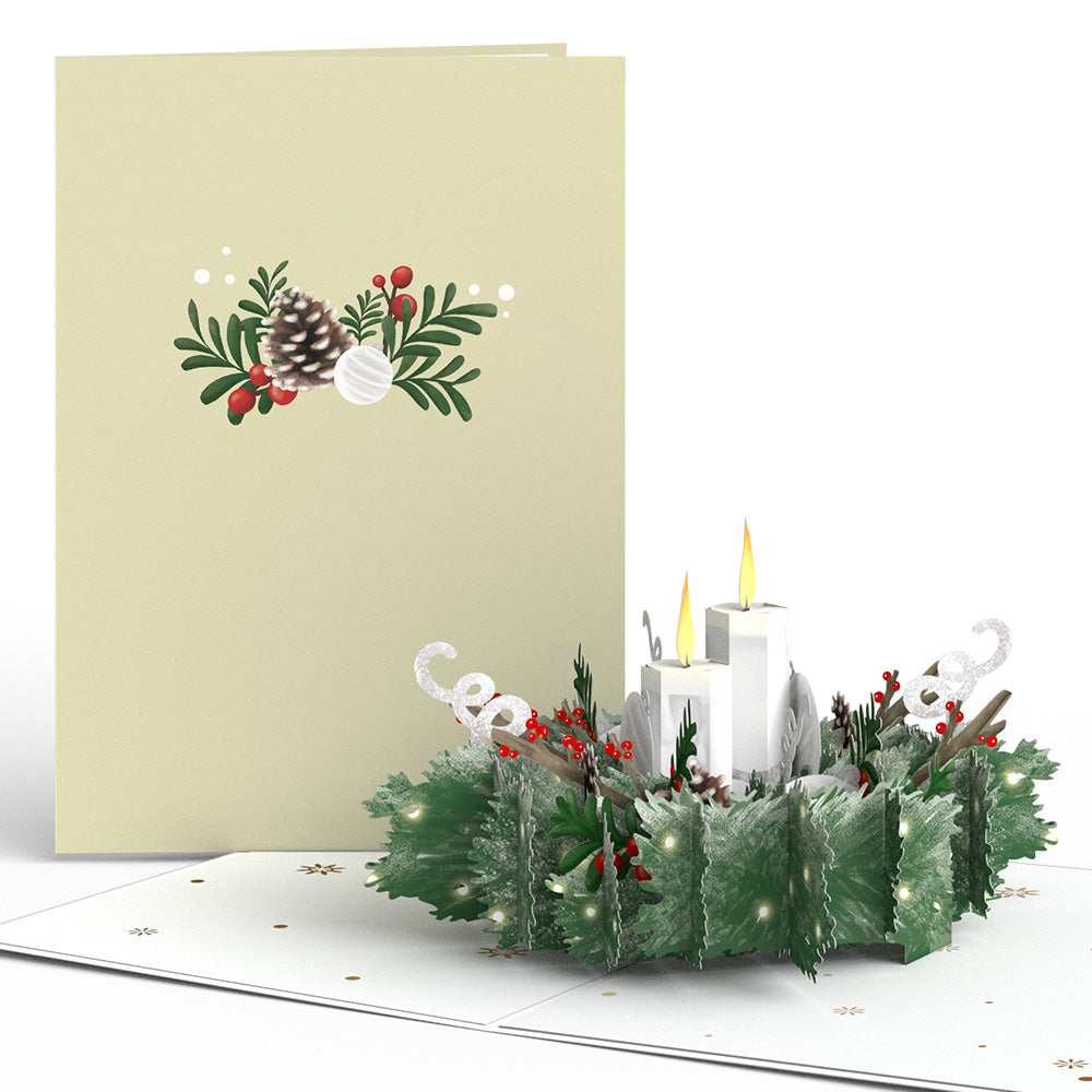 Warm Winter Candles Pop-Up Card