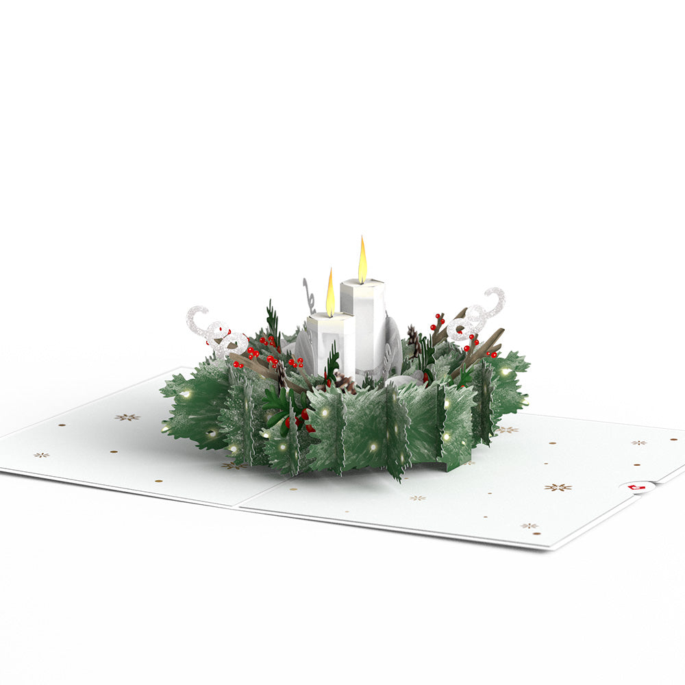 Warm Winter Candles Pop-Up Card