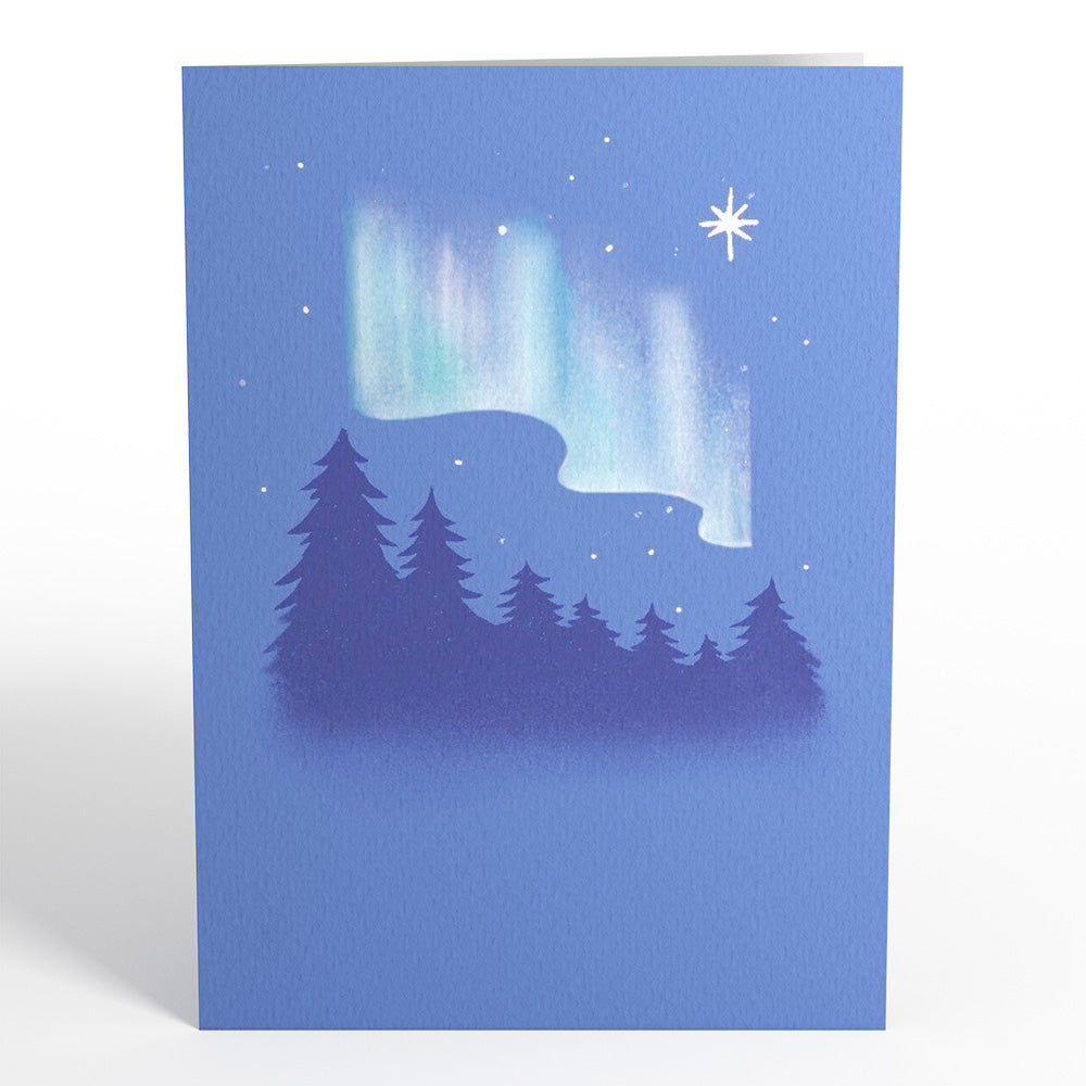 Borealis Winter Night Pop-Up Card