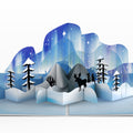 Borealis Winter Night Pop-Up Card