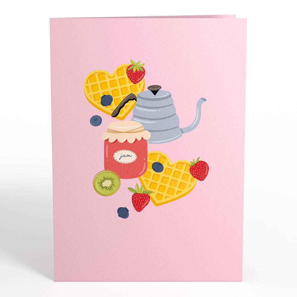Sweet Heart Waffles Pop-Up Card