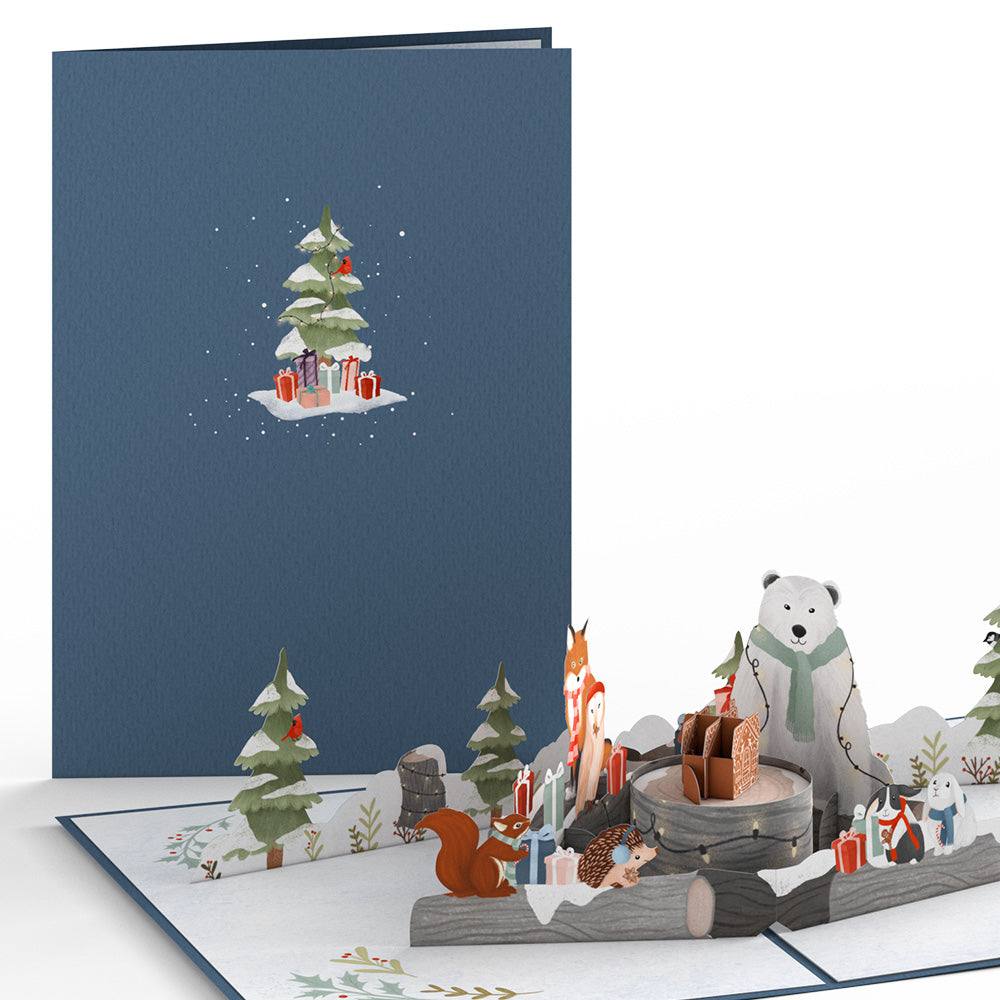 Winter Woodland Animals Pop-Up Card