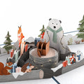 Winter Woodland Animals Pop-Up Card