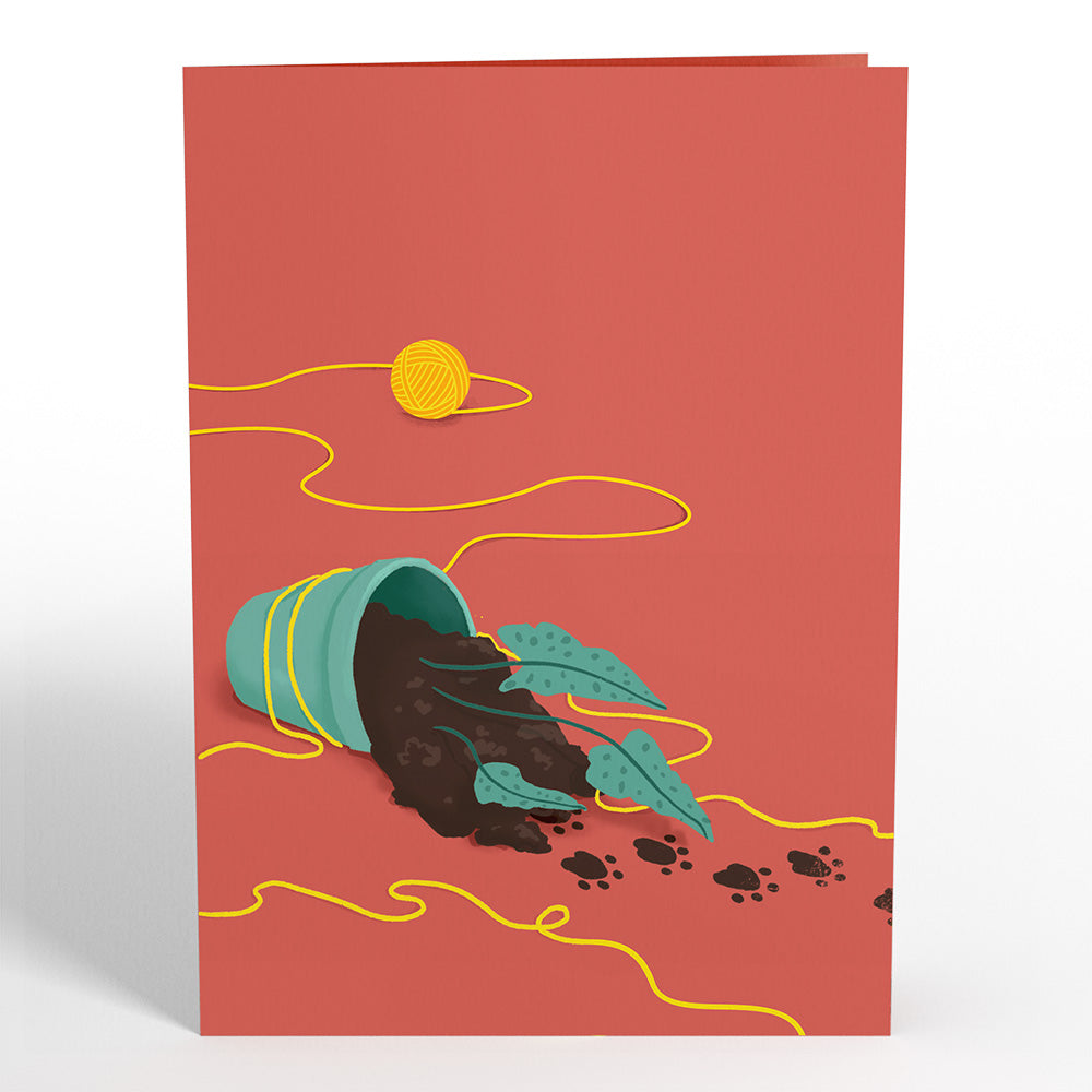 Mischievous Cat Pop-Up Card