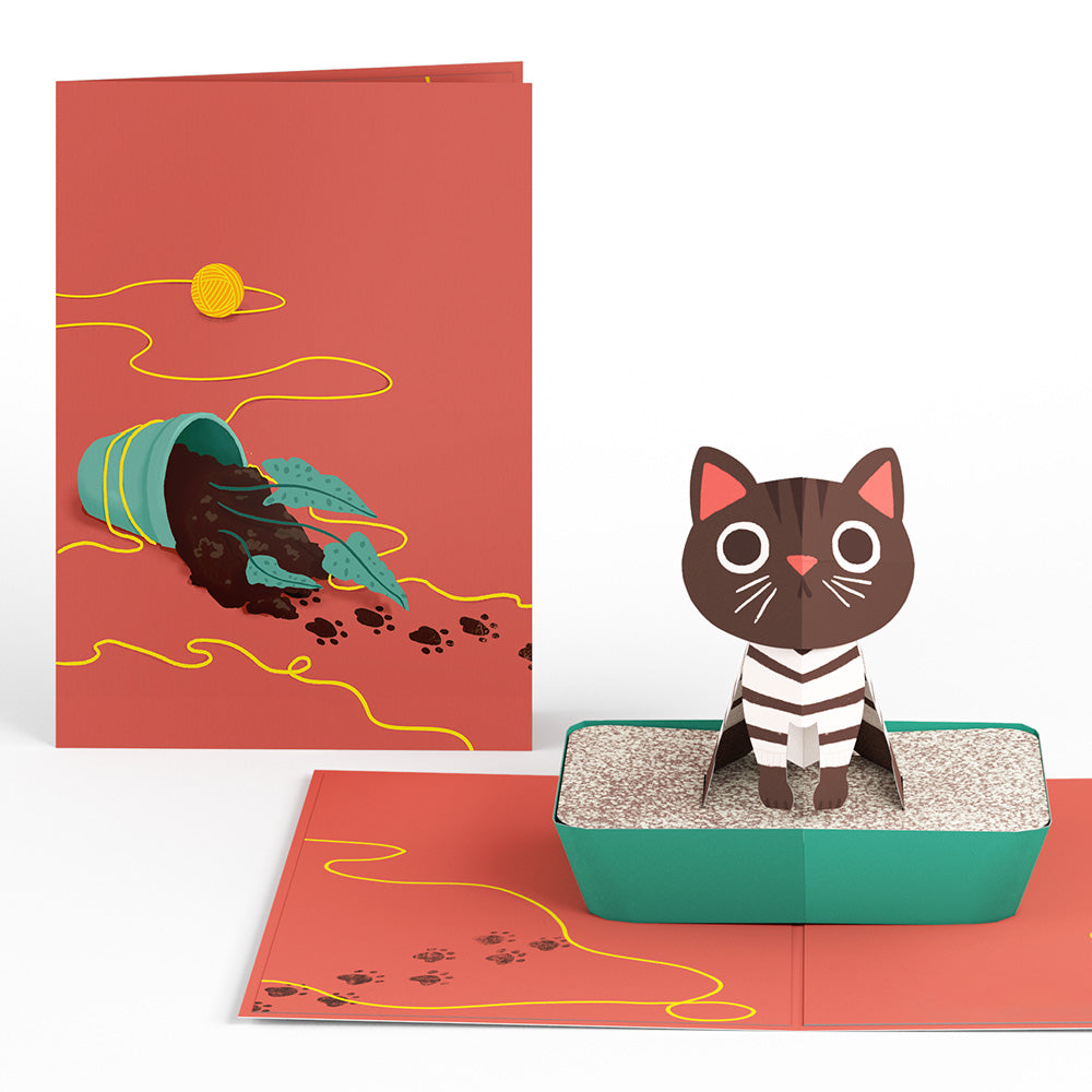 Mischievous Cat Pop-Up Card