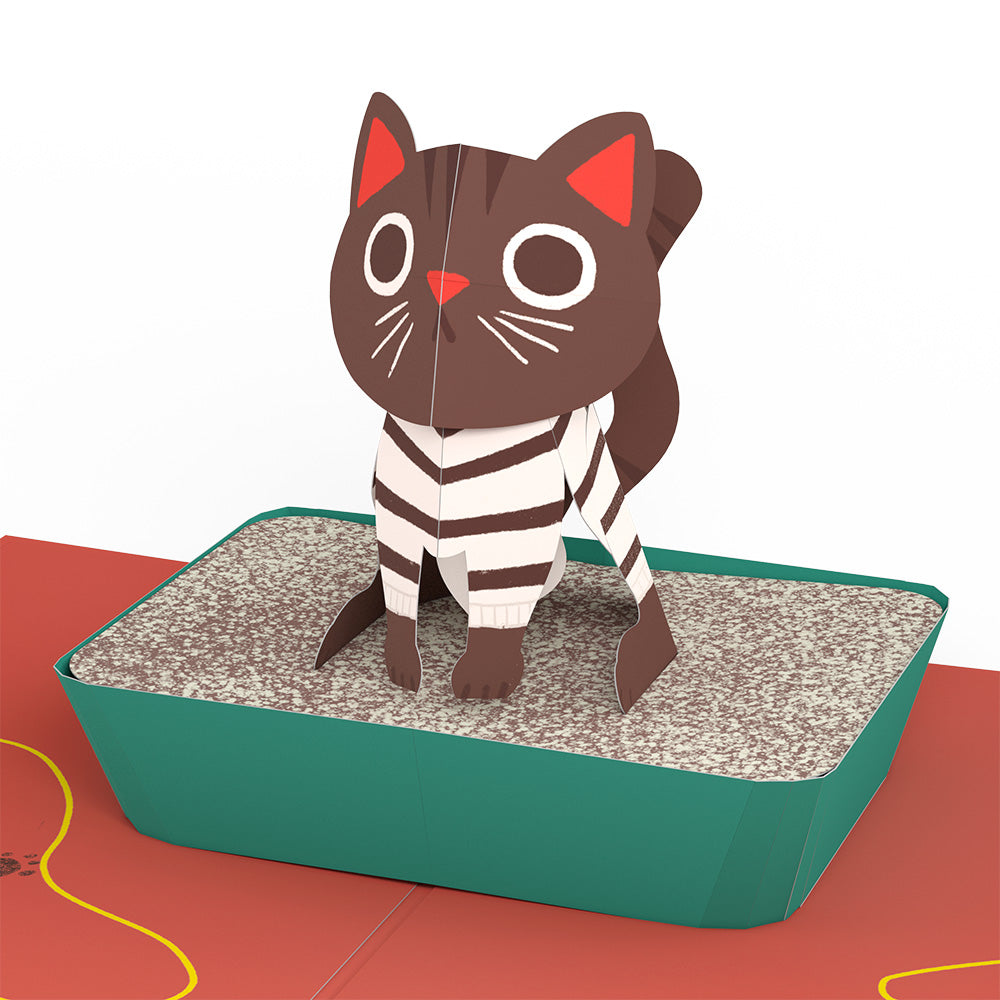 Mischievous Cat Pop-Up Card