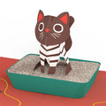 Mischievous Cat Pop-Up Card